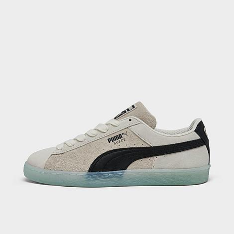 Mens PUMA Suede Classic Mist Athletic Shoe - Warm White / PUMA Black / Icy Blue Product Image