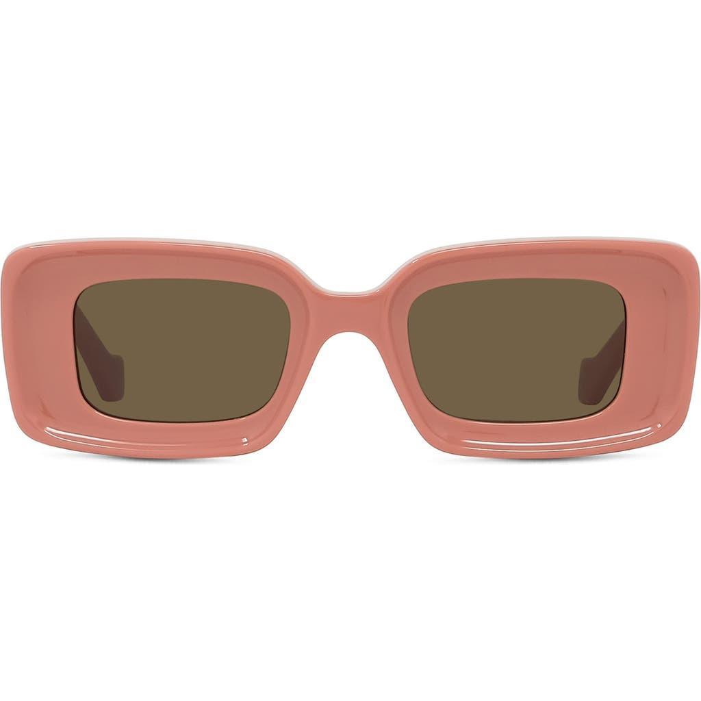 Men's Anagram 46mm Rectangular Sunglasses In Shiny Pink Brown Product Image