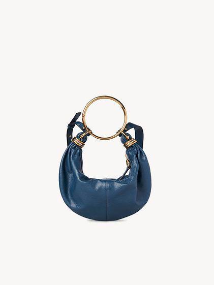 Small Bracelet Hobo bag in grained leather Product Image