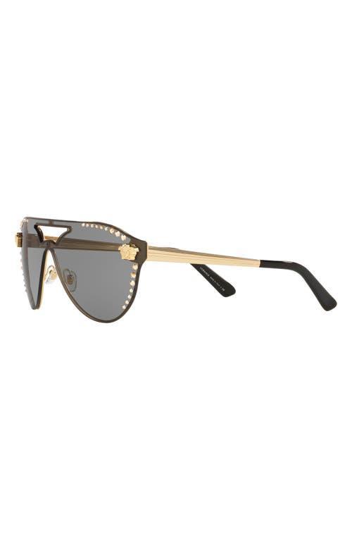 42mm Shield Sunglasses In Gold/dark Grey Product Image