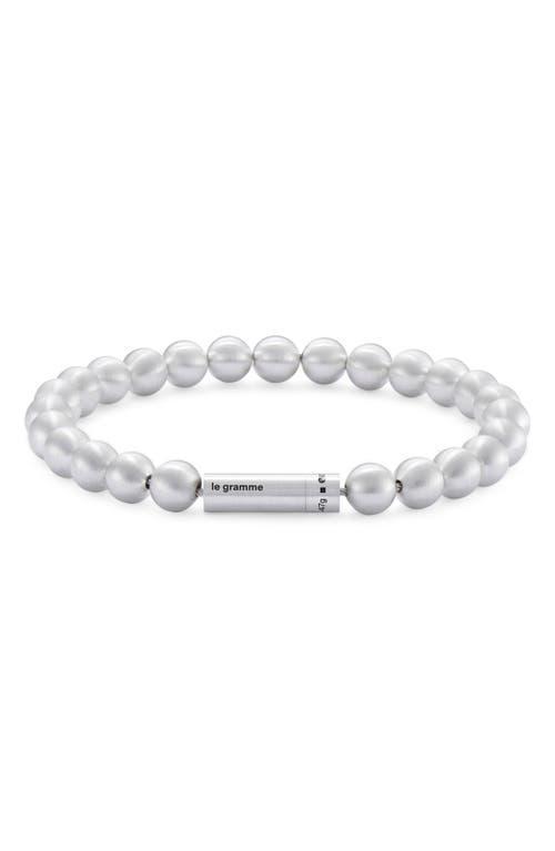 le gramme Mens 47G Brushed Sterling Silver Beaded Bracelet Product Image