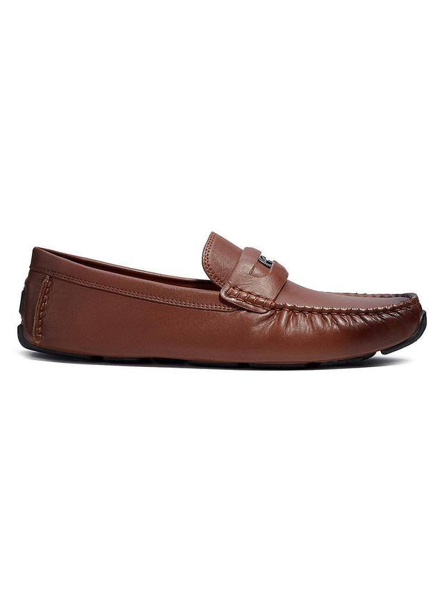 COACH C Coin Leather Driver (Saddle) Men's Shoes Product Image