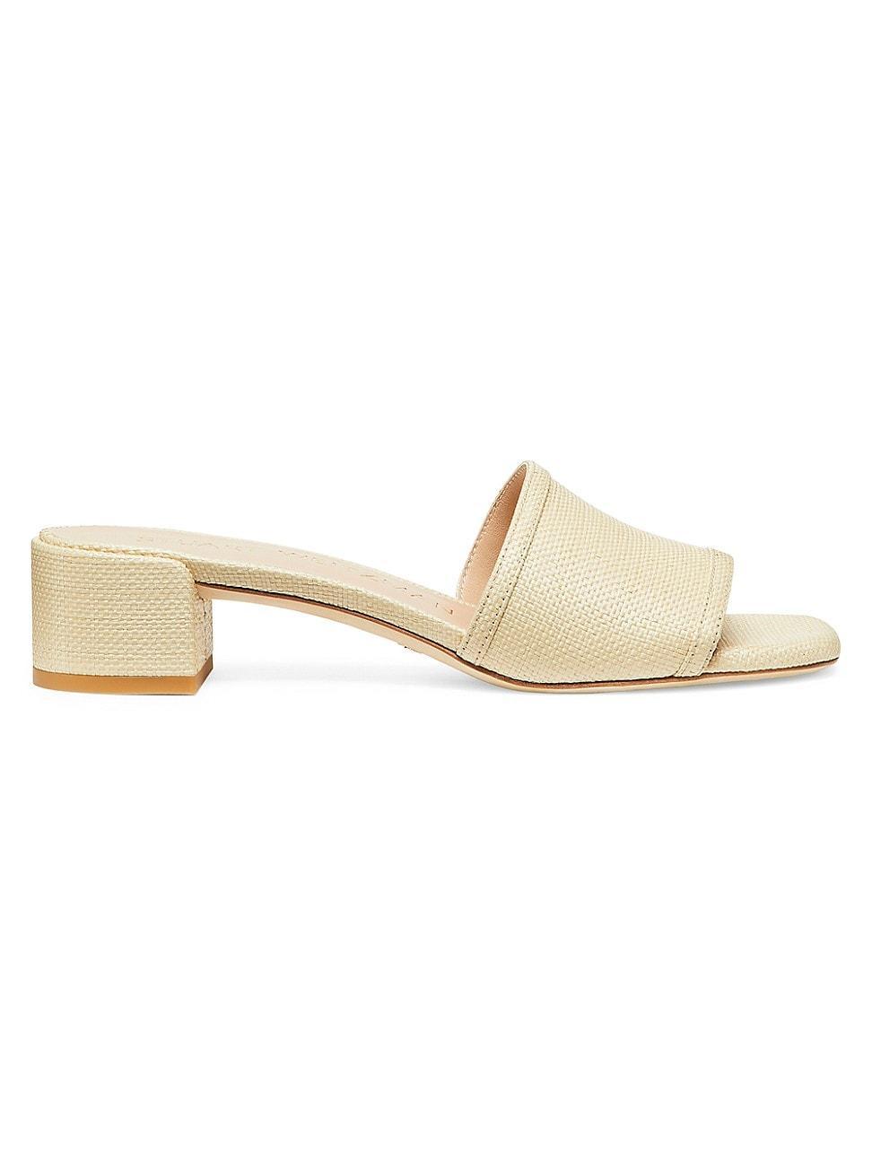 Womens Cayman 35MM Linen Block-Heel Sandals Product Image