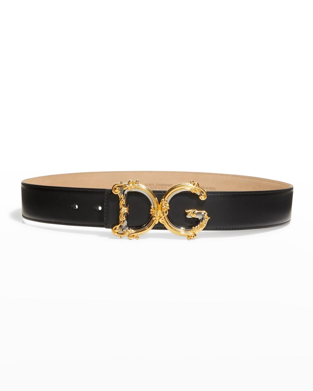 Womens DG Baroque Leather Belt Product Image