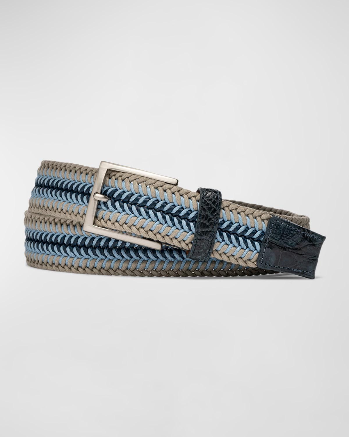 Men's Sport Stretch Belt with Crocodile Trim Product Image