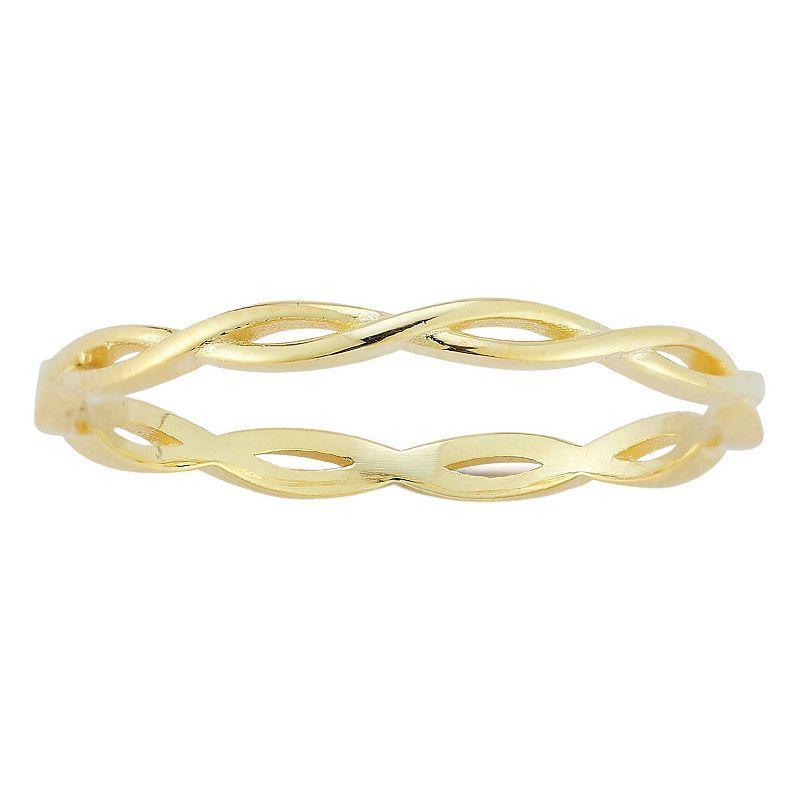 Sunkissed Sterling Infinity Twist Ring, Womens Gold Tone Product Image