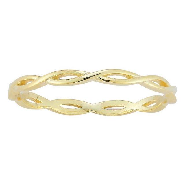 Sunkissed Sterling Infinity Twist Ring, Womens Gold Tone Product Image