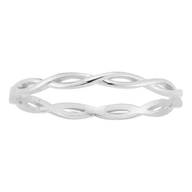 Sunkissed Sterling Infinity Twist Ring, Womens Silver Tone Product Image