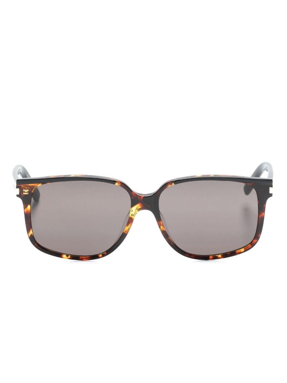 Tortoiseshell-effect Tinted Sunglasses In Braun Product Image