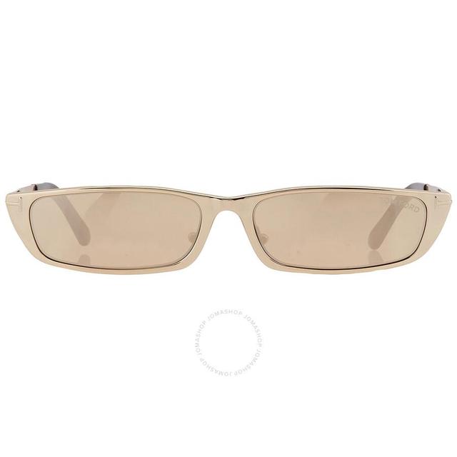 Eyewear Everett Rectangular Frame Sunglasses In Brown / Gold Product Image