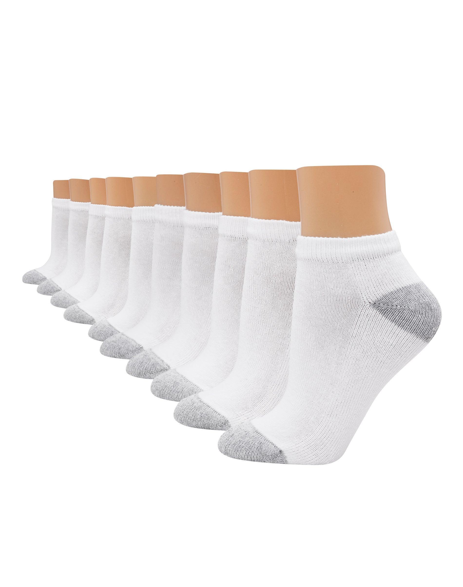 Hanes Womens Extended Size Cushioned 10pk Low Cut Socks 8-12 Product Image