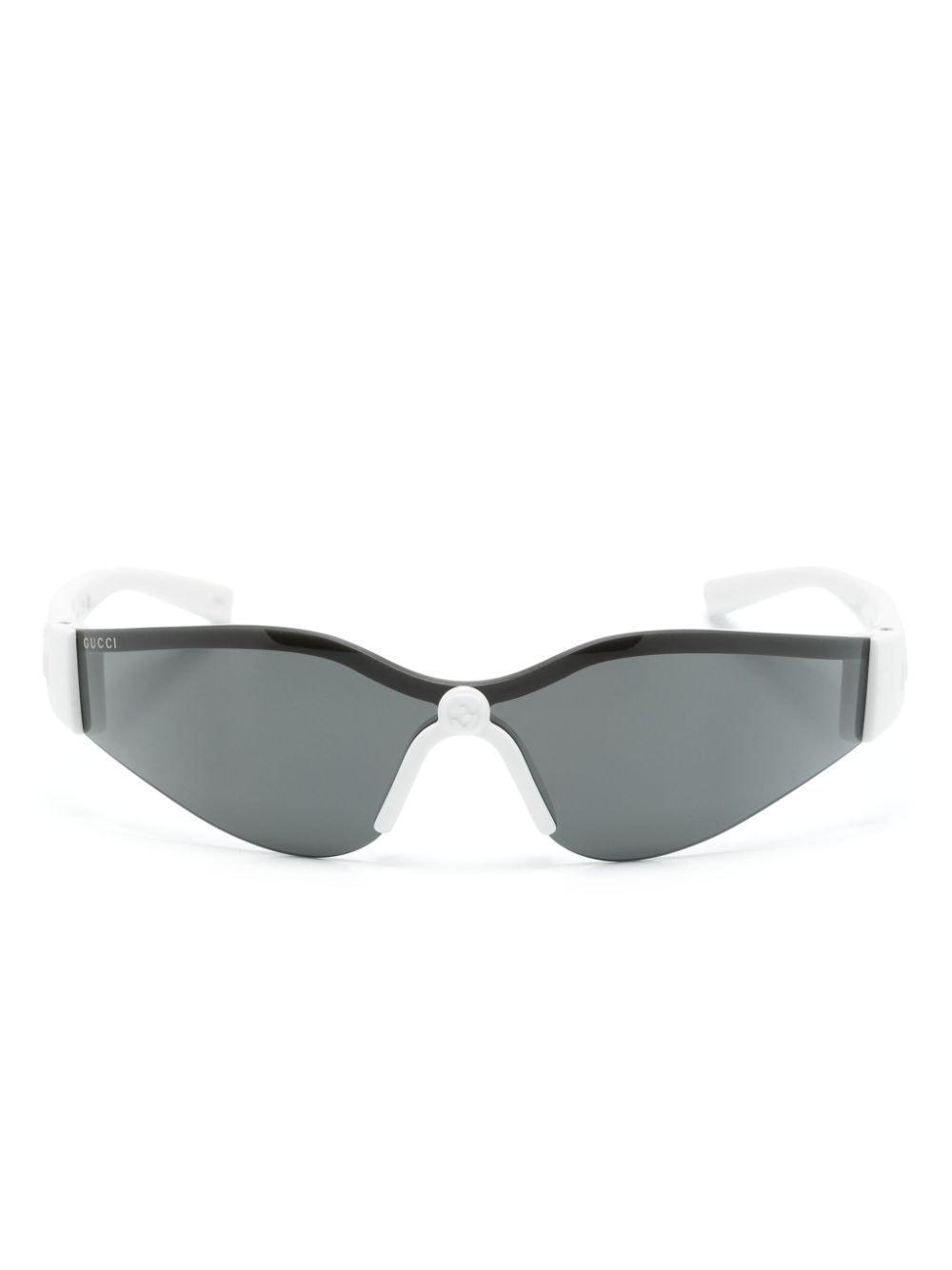 Interlocking G Shield-frame Sunglasses In White Product Image