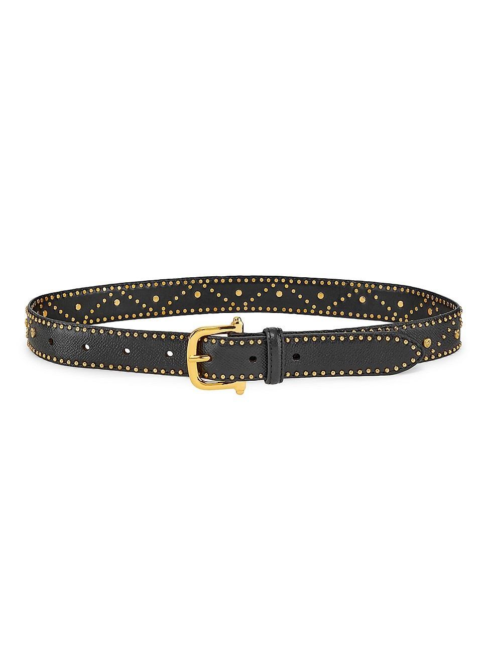 Womens Embellished Leather Belt Product Image