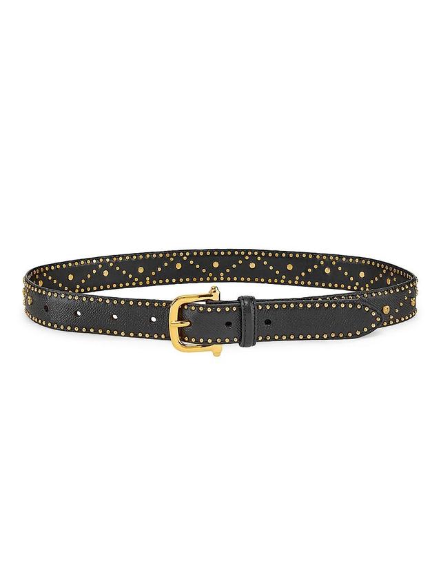 Womens Embellished Leather Belt Product Image