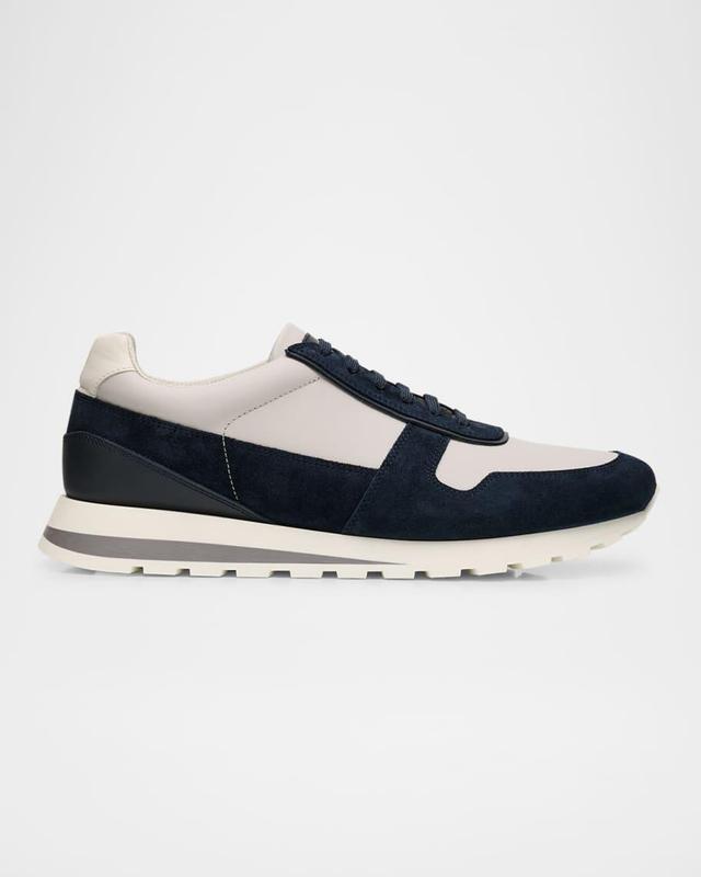 Men's Olimpo Leather and Suede Sneakers Product Image