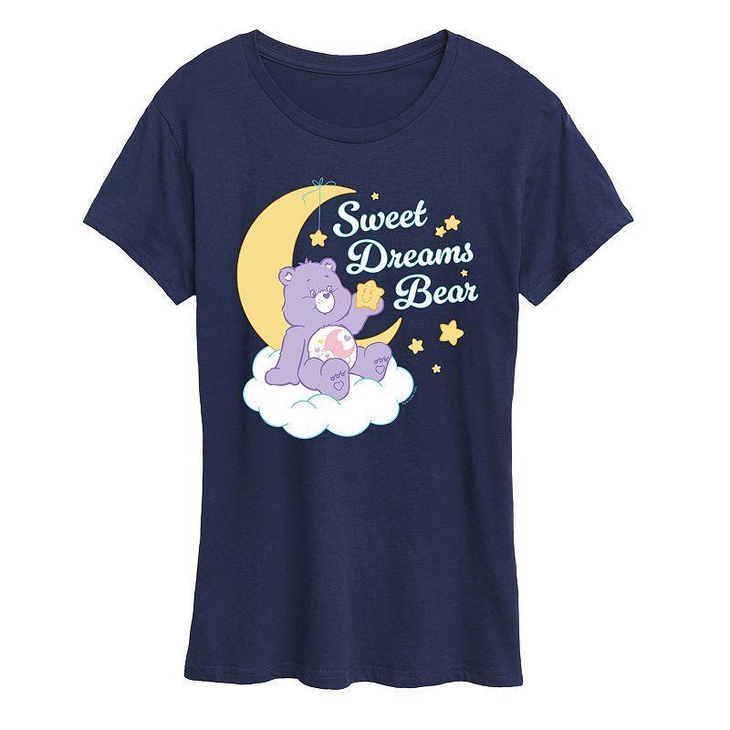 Womens Care Bears Sweet Dreams Bear Graphic Tee, Girls Grey Charcoalgray Product Image