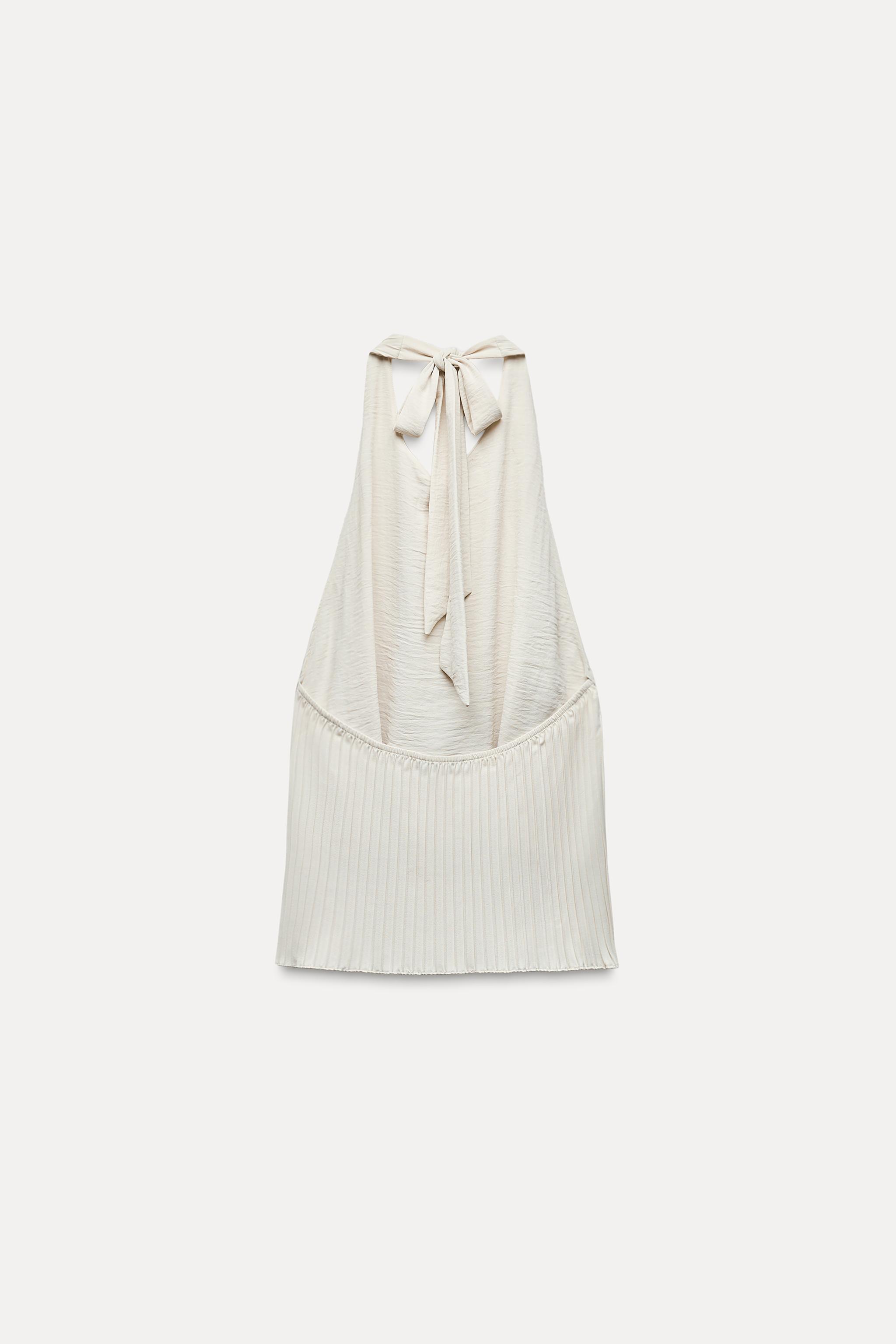 PLEATED HALTER TOP Product Image