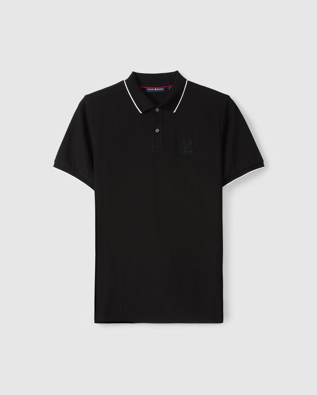 Psycho Bunny Men's Kingston Pique Polo Shirt 001 BLACK Product Image