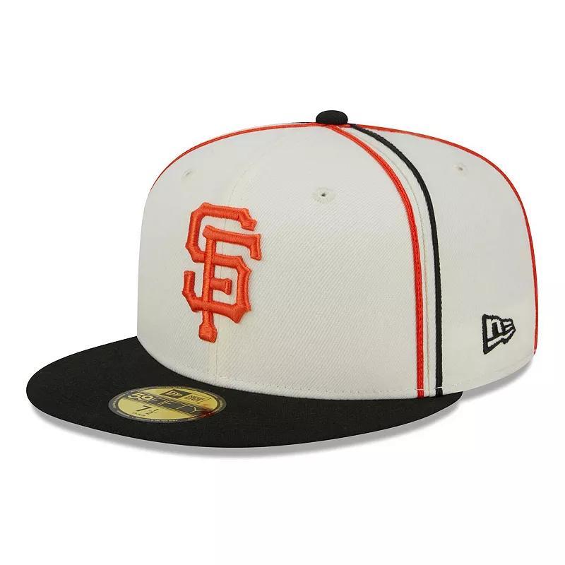 Mens New Era Cream/Black San Francisco Giants Chrome Sutash 59FIFTY Fitted Hat Product Image