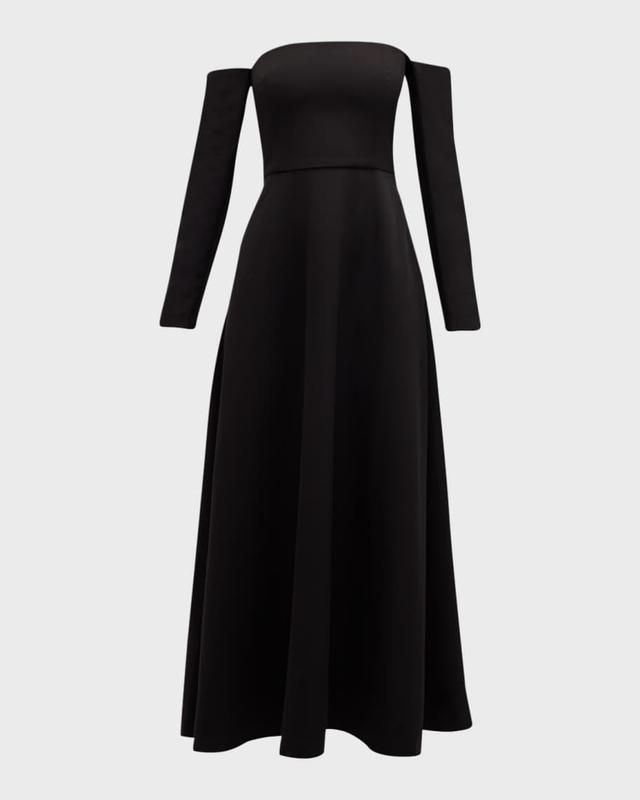 Edia Off-The-Shoulder Long-Sleeve Maxi Dress Product Image