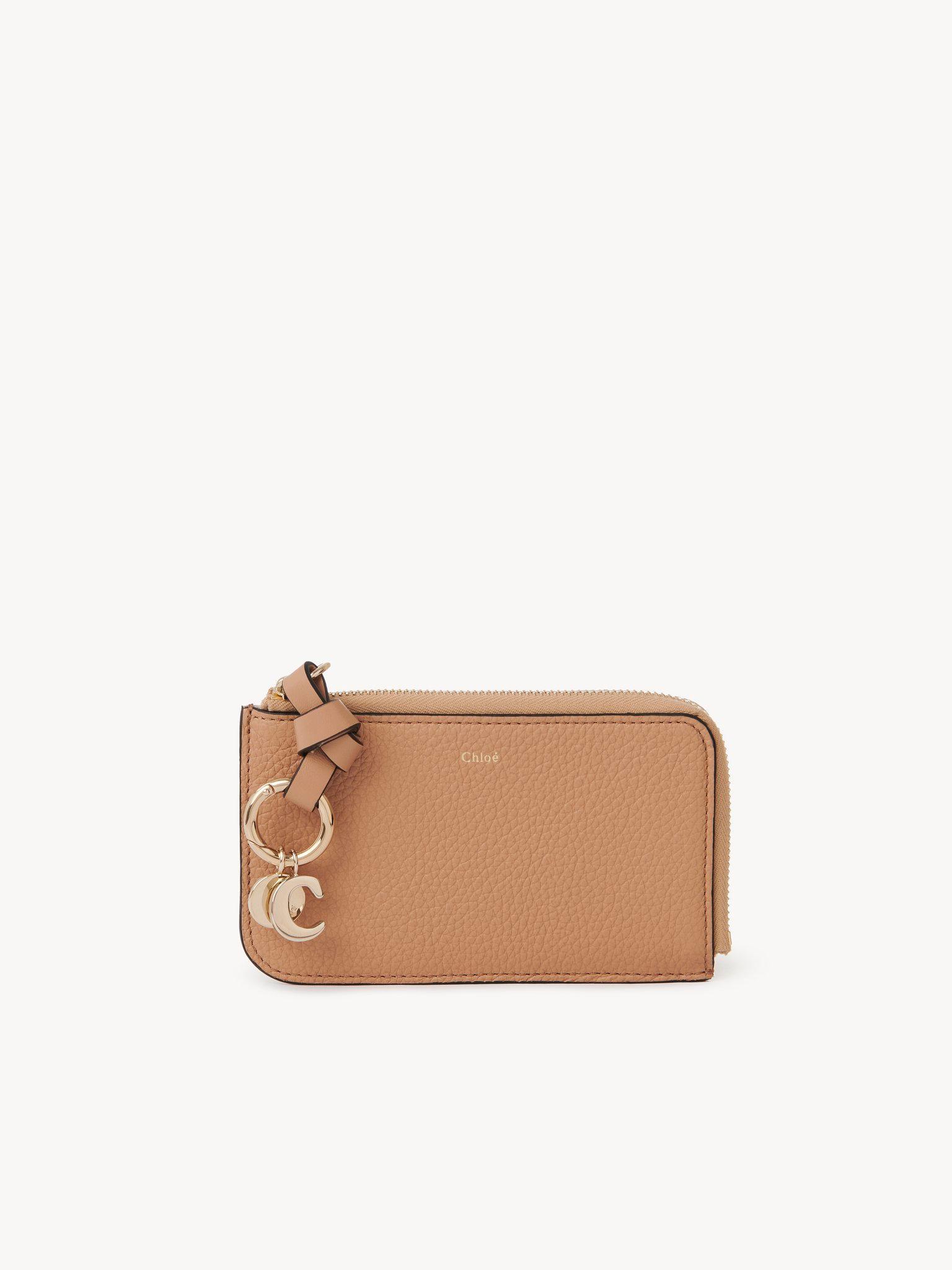 Alphabet wallet in grained leather Product Image