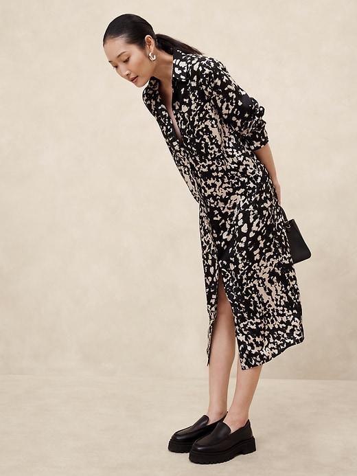 Tie-Waist Midi Shirtdress Product Image