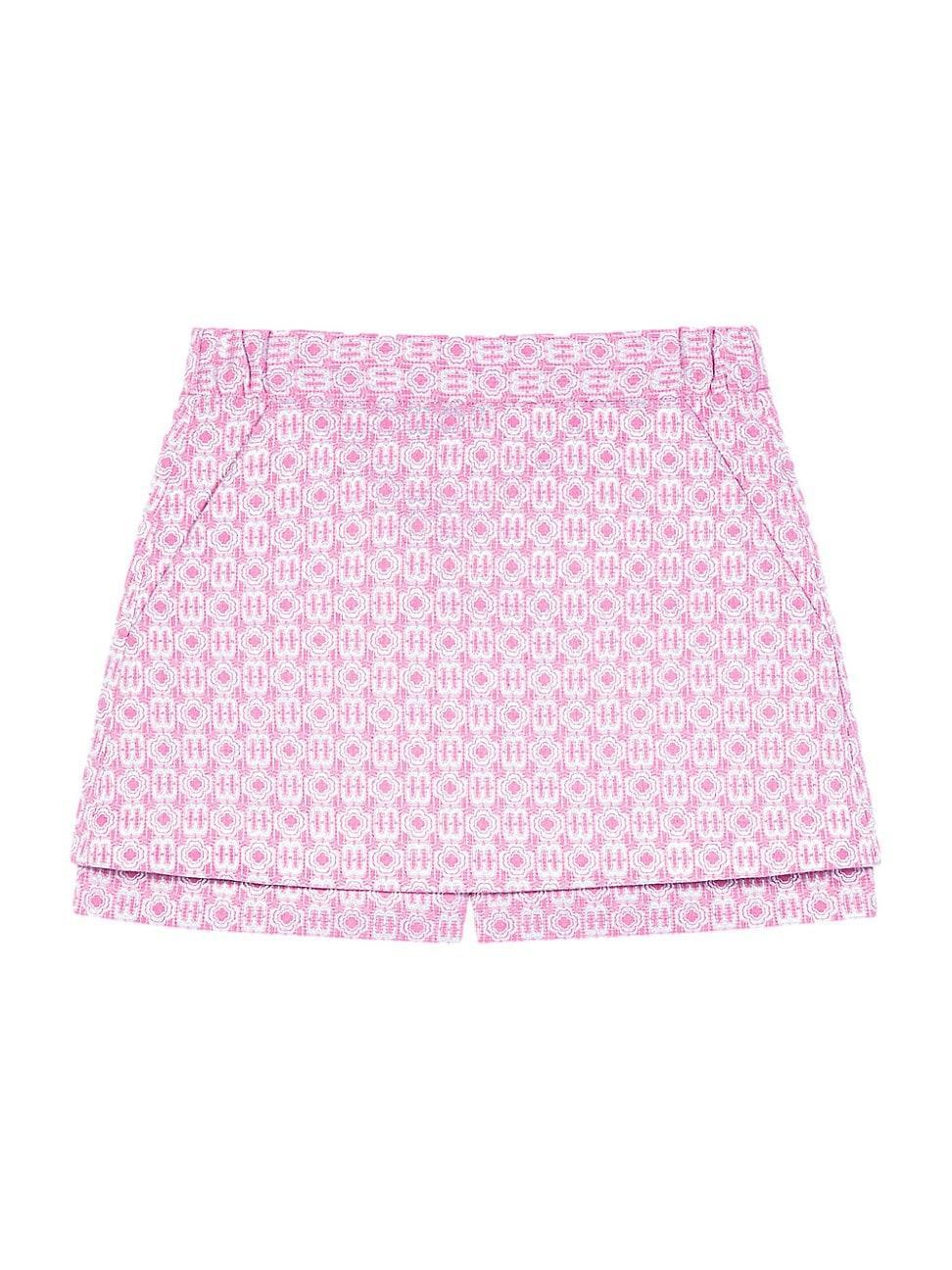 Womens Jacquard Skirt Effect Shorts Product Image