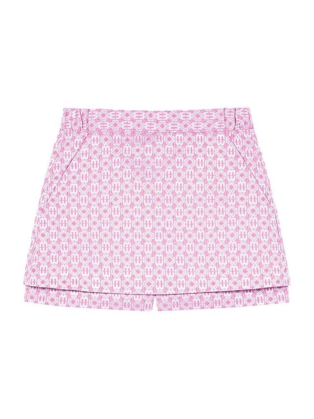 Womens Jacquard Skirt Effect Shorts Product Image