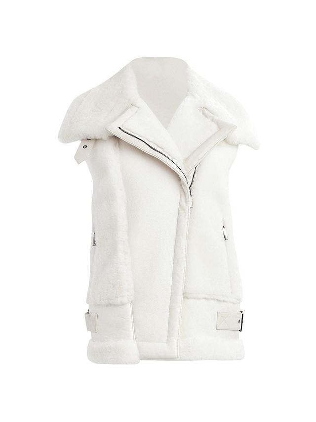 Womens Maya Leather & Shearling Vest Product Image