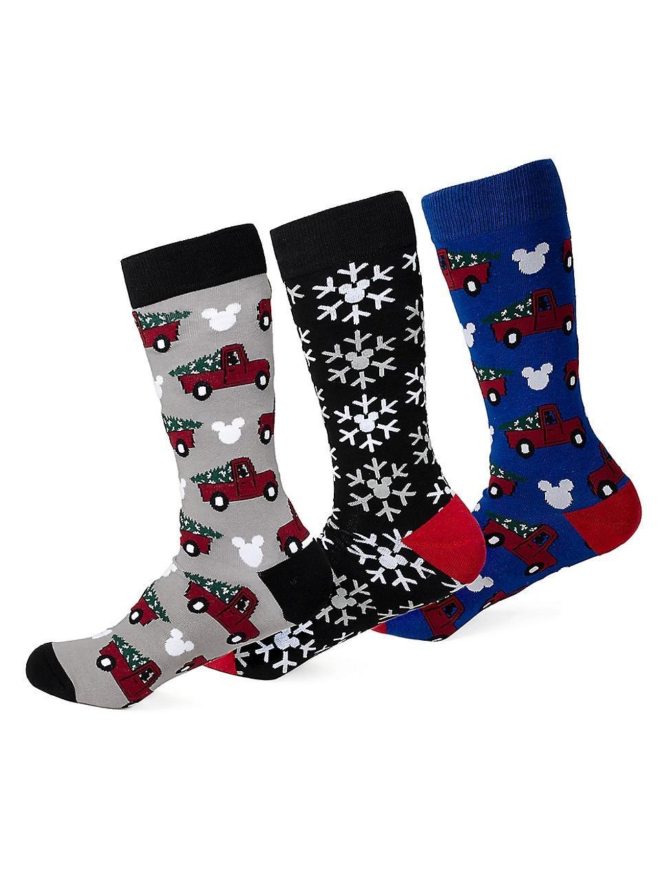 Mens Disney 3-Pack Mickey Silhouette Socks Product Image