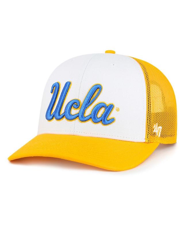 47 Brand Mens White Ucla Bruins Freshman Trucker Adjustable Hat - White, Gold Product Image