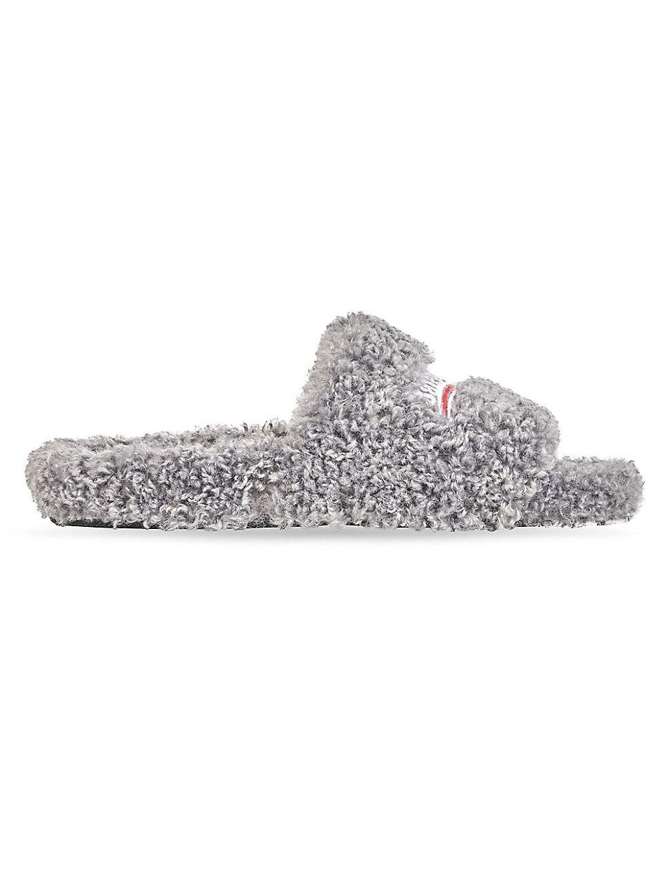 Mens Furry Slide Sandals Product Image