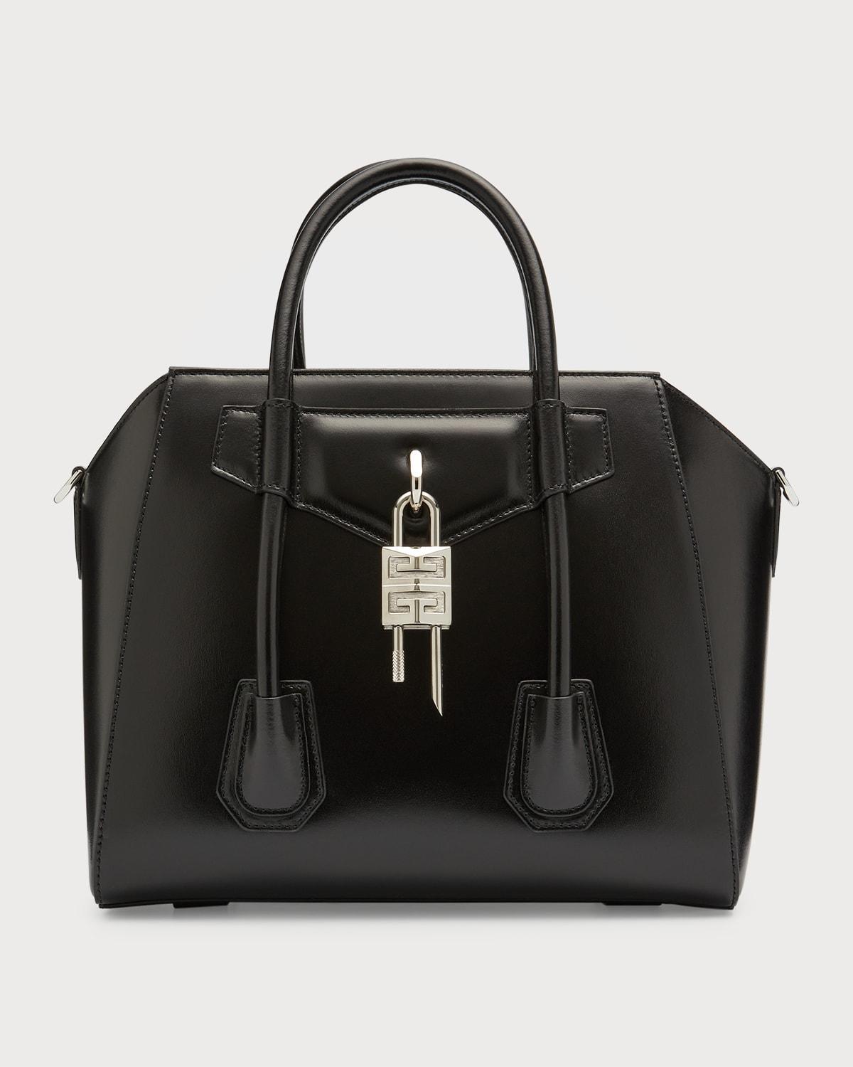 Antigona Lock Small Top Handle Bag in Box Leather Product Image