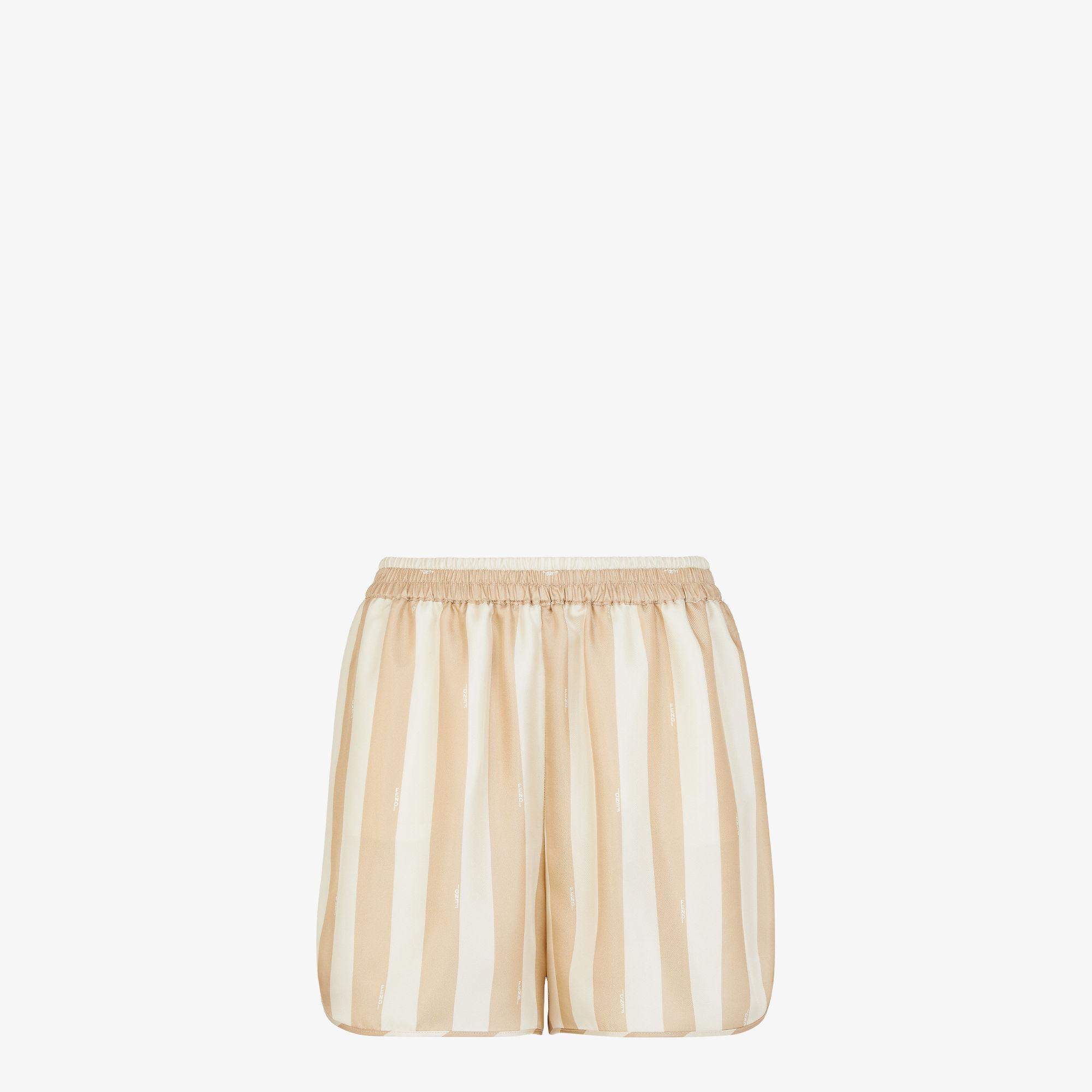 ShortsShort pants in beige Pequin silk Product Image