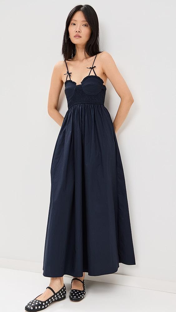 Moon River Sleeveless Bustier Midi Dress | Shopbop Product Image