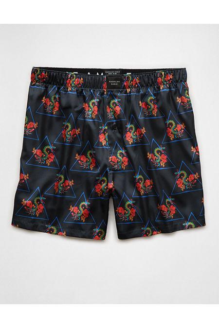 AEO Neon Snakes Satin Pocket Boxer Short Mens Product Image