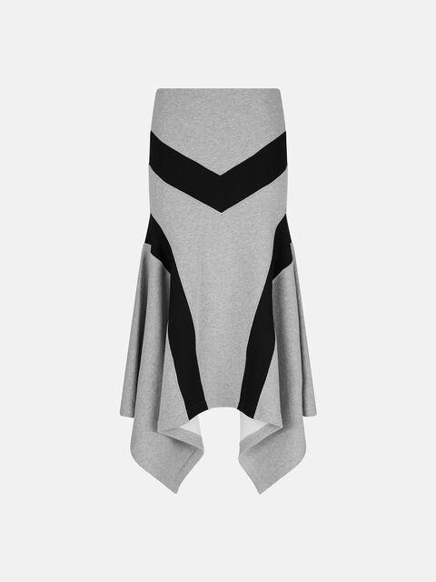 Grey and black long skirt Product Image