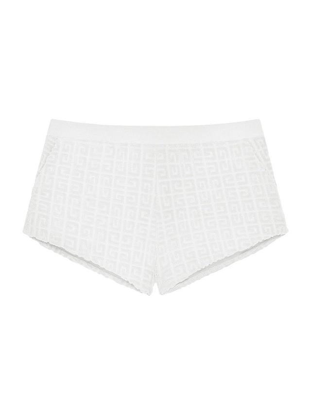 Womens Plage Mini Shorts in 4G Cotton Toweling Jacquard Product Image