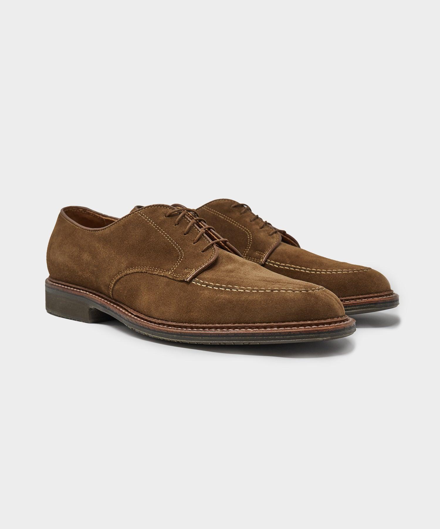 Alden Mocc Toe Derby Blucher in Snuff Suede Product Image