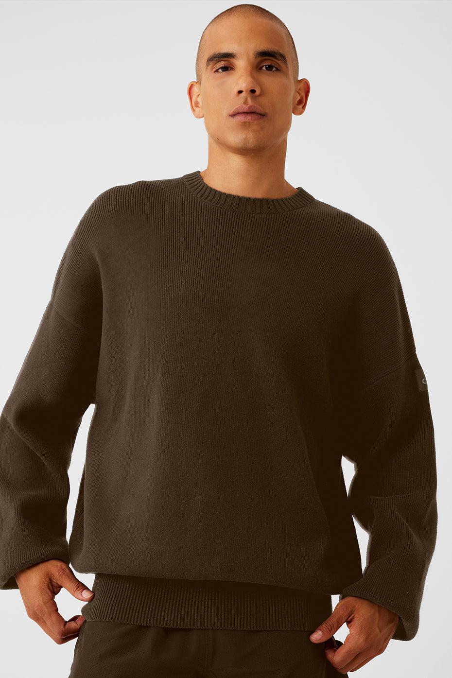 Scholar Crew Neck Sweater - Espresso Male Product Image