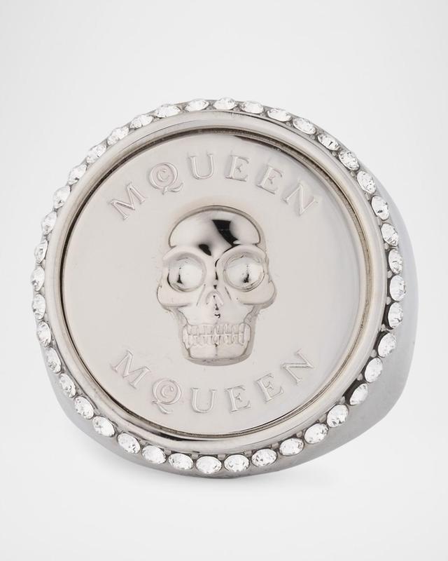 Mens Sovereign Skull Ring in Palladium Product Image