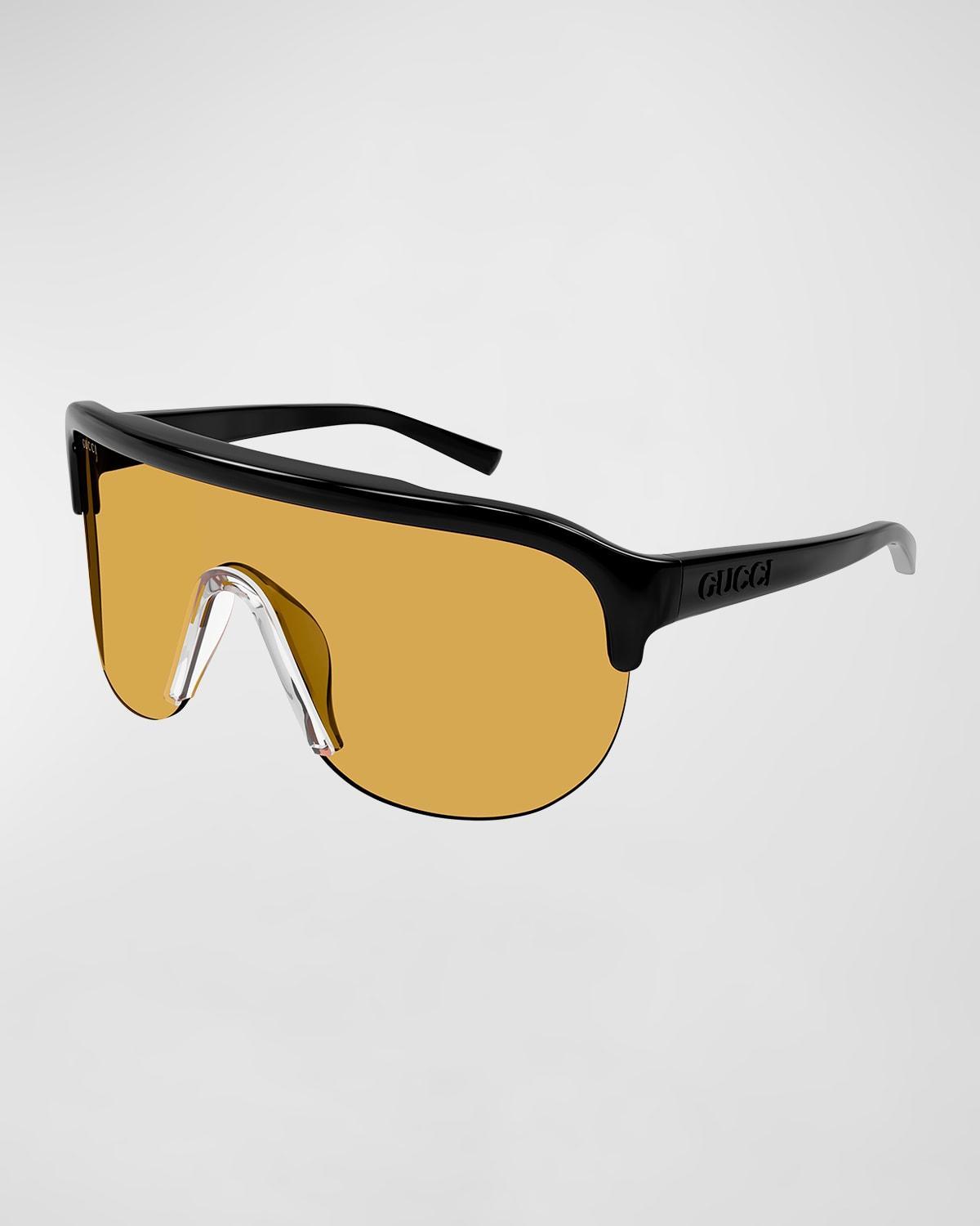 Mens Oversized Acetate Shield Sunglasses Product Image