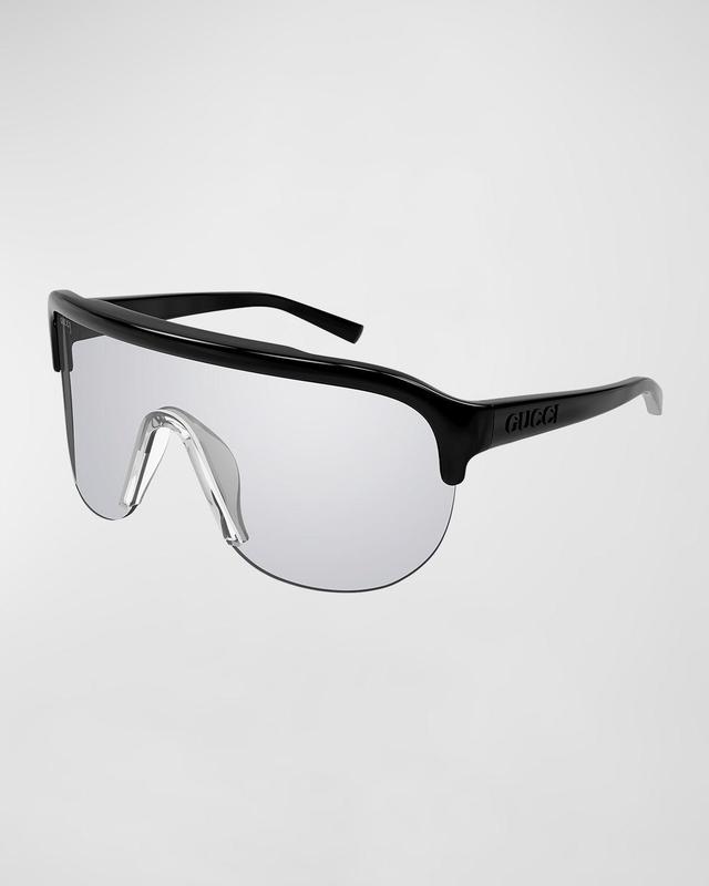 Mens Oversized Acetate Shield Sunglasses Product Image