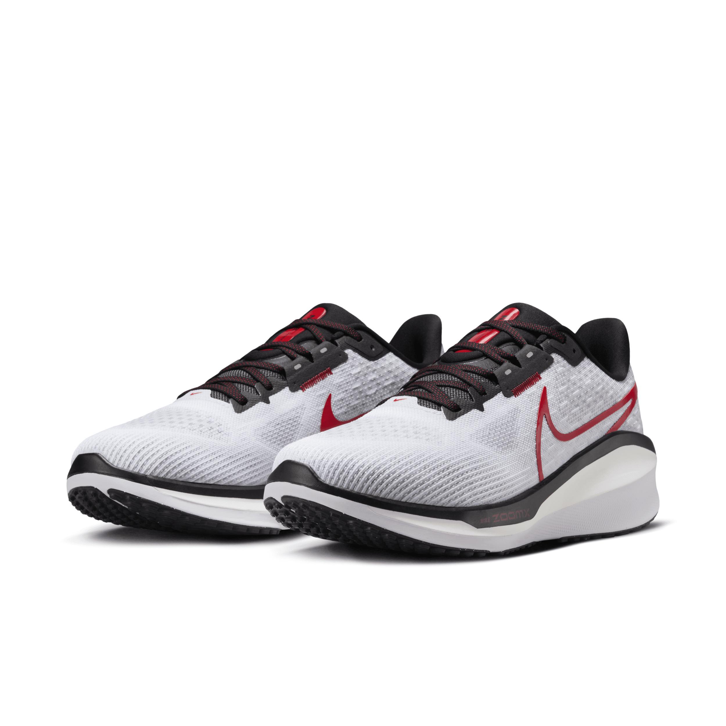 Nike Mens Vomero 17 - Shoes White/Black/Fire Red Product Image