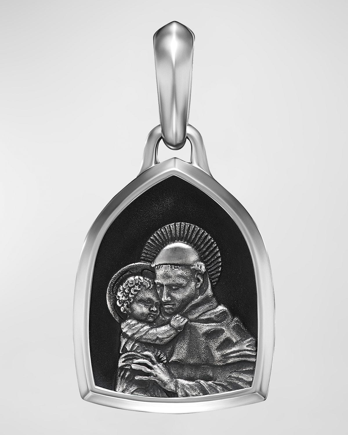 Mens St. Anthony Amulet in Sterling Silver Product Image