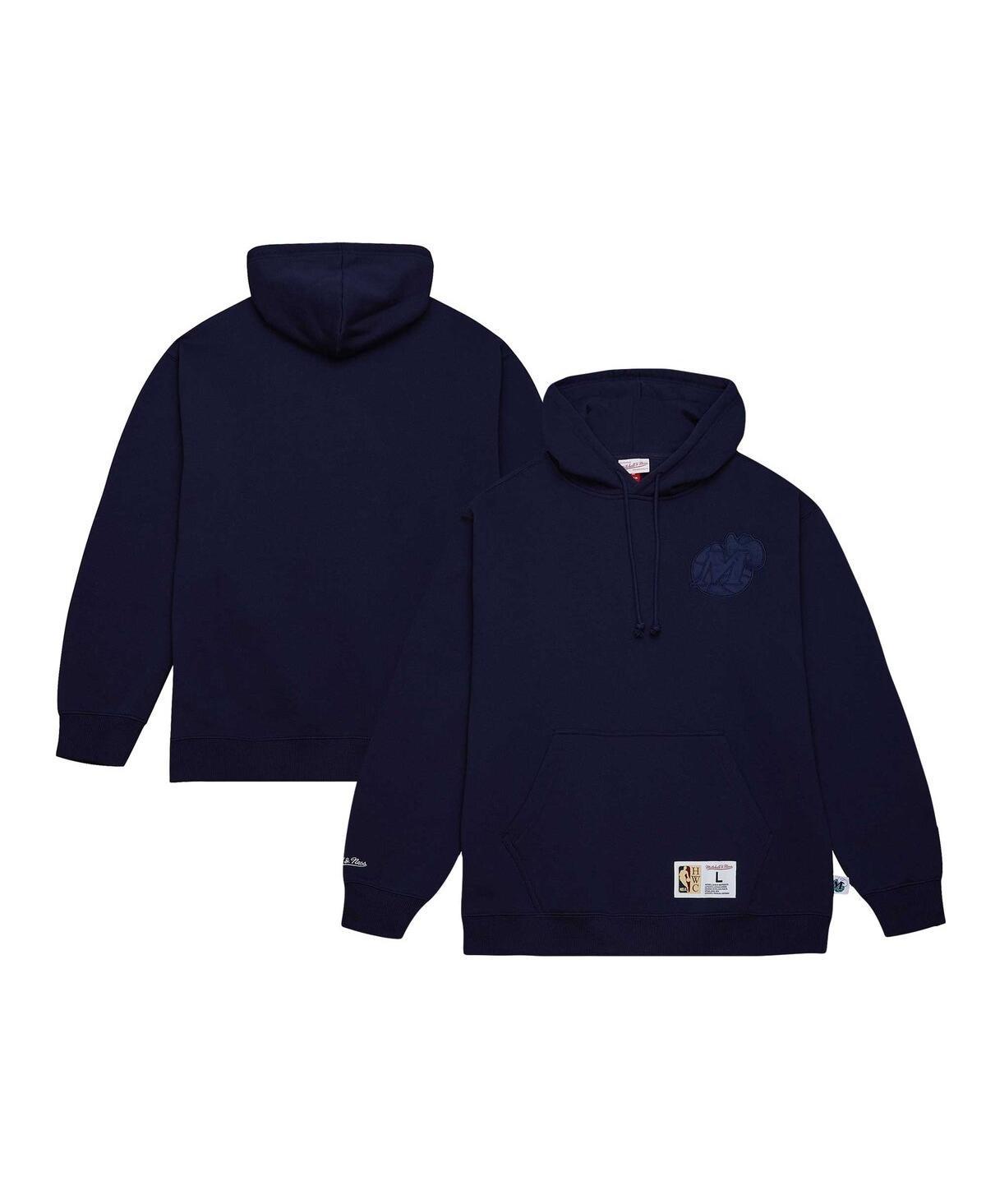 Mens Mitchell & Ness Navy Dallas Mavericks Hardwood Classics Tonal Pullover Hoodie Product Image