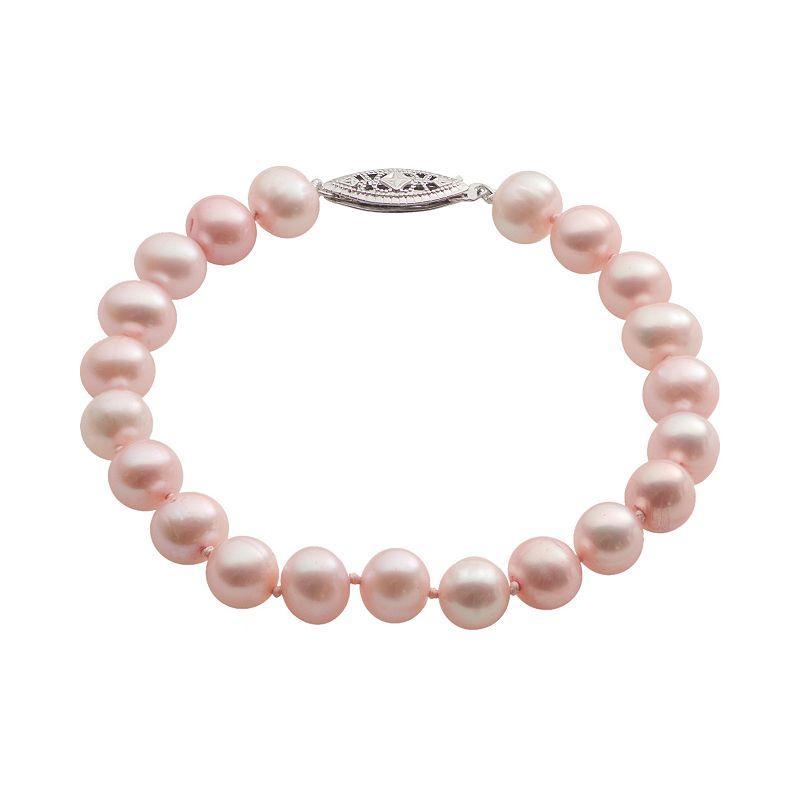 PearLustre by Imperial Dyed Freshwater Cultured Pearl Sterling Silver Bracelet, Womens Pink Product Image