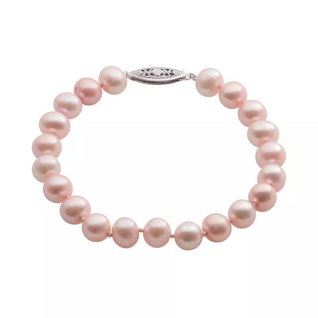 PearLustre by Imperial Dyed Freshwater Cultured Pearl Sterling Silver Bracelet, Womens Blush Product Image