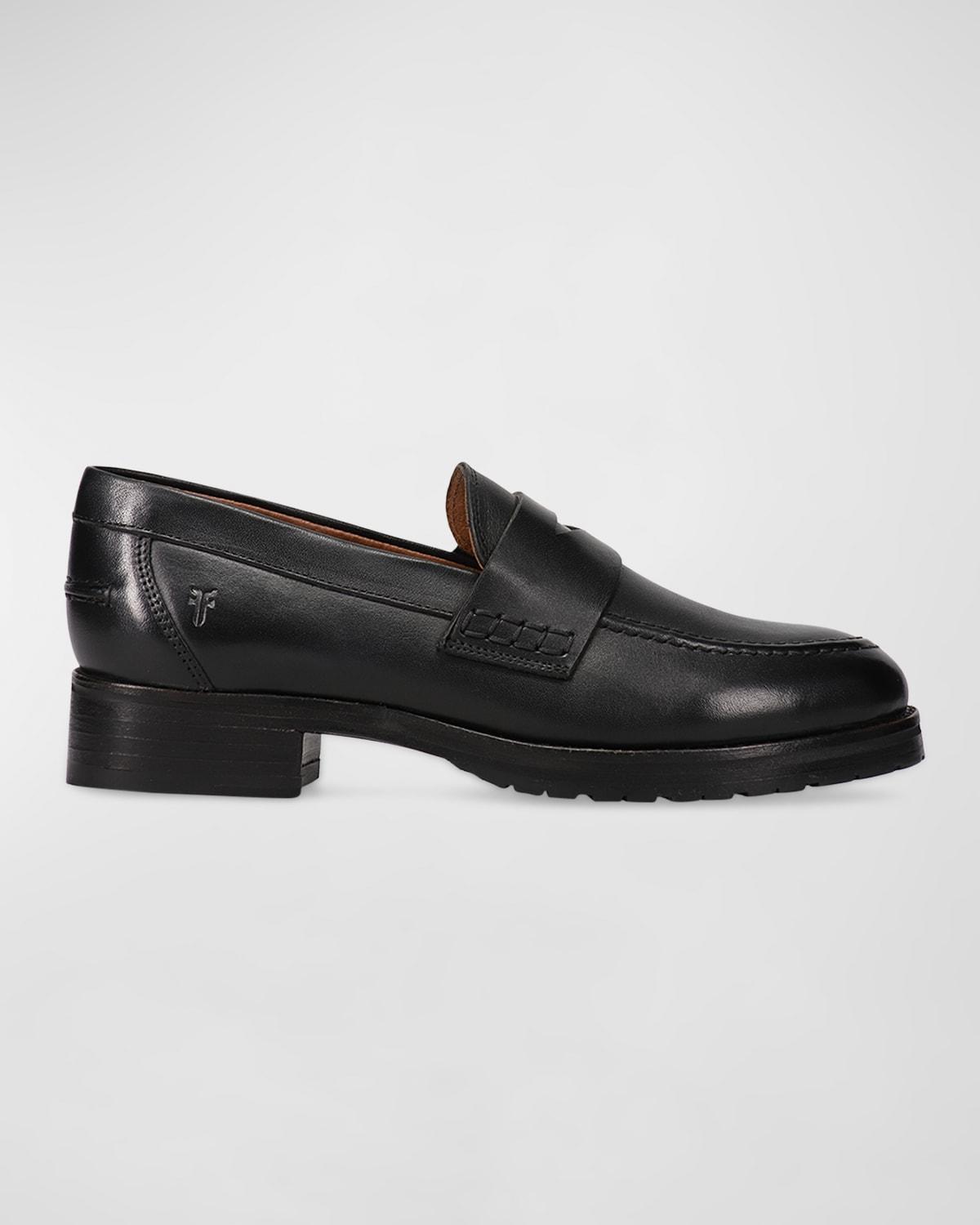 Melissa Leather Lug-Sole Penny Loafers Product Image