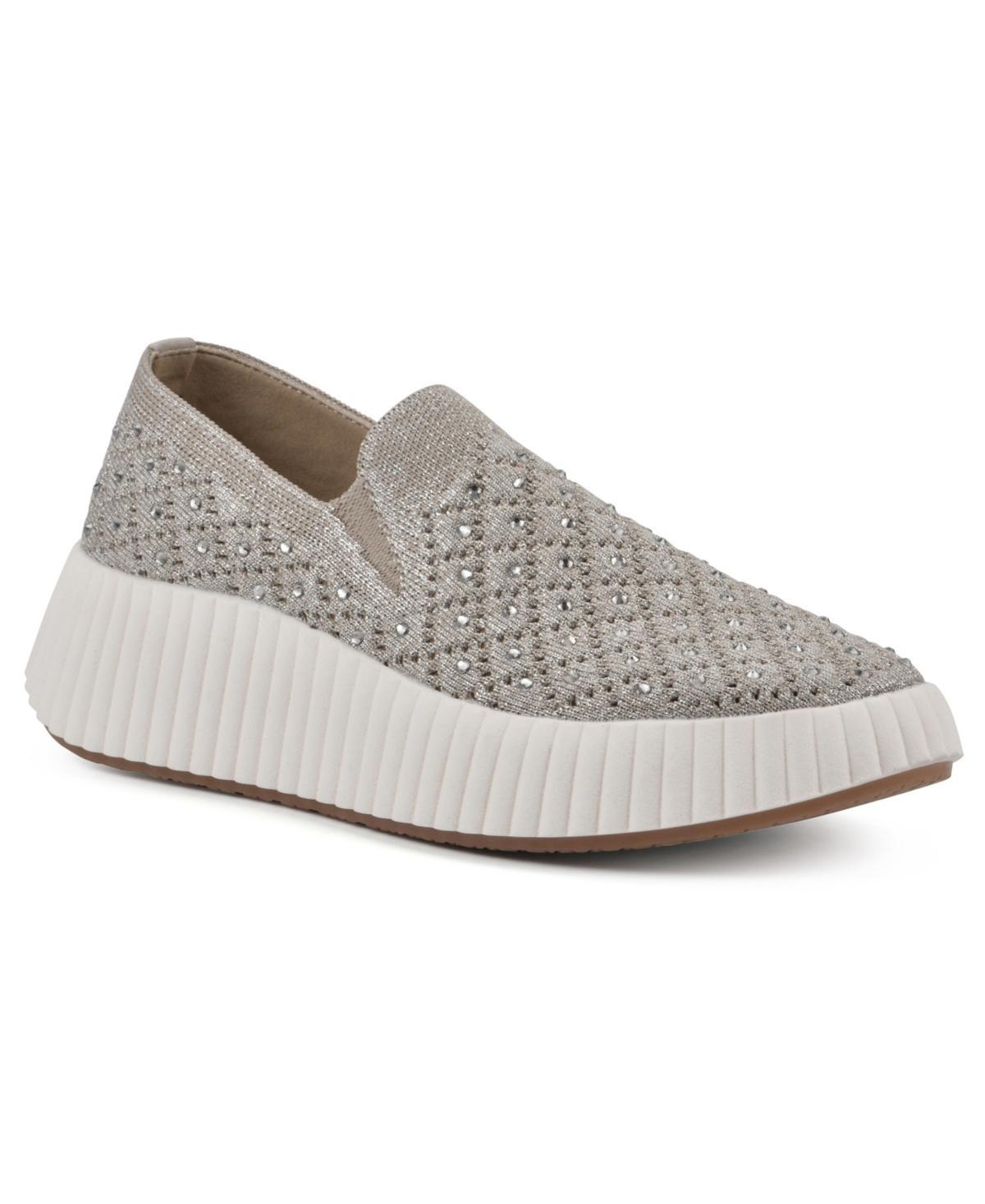 White Mountain Womens Dyles Platform Slip On Sneakers Product Image